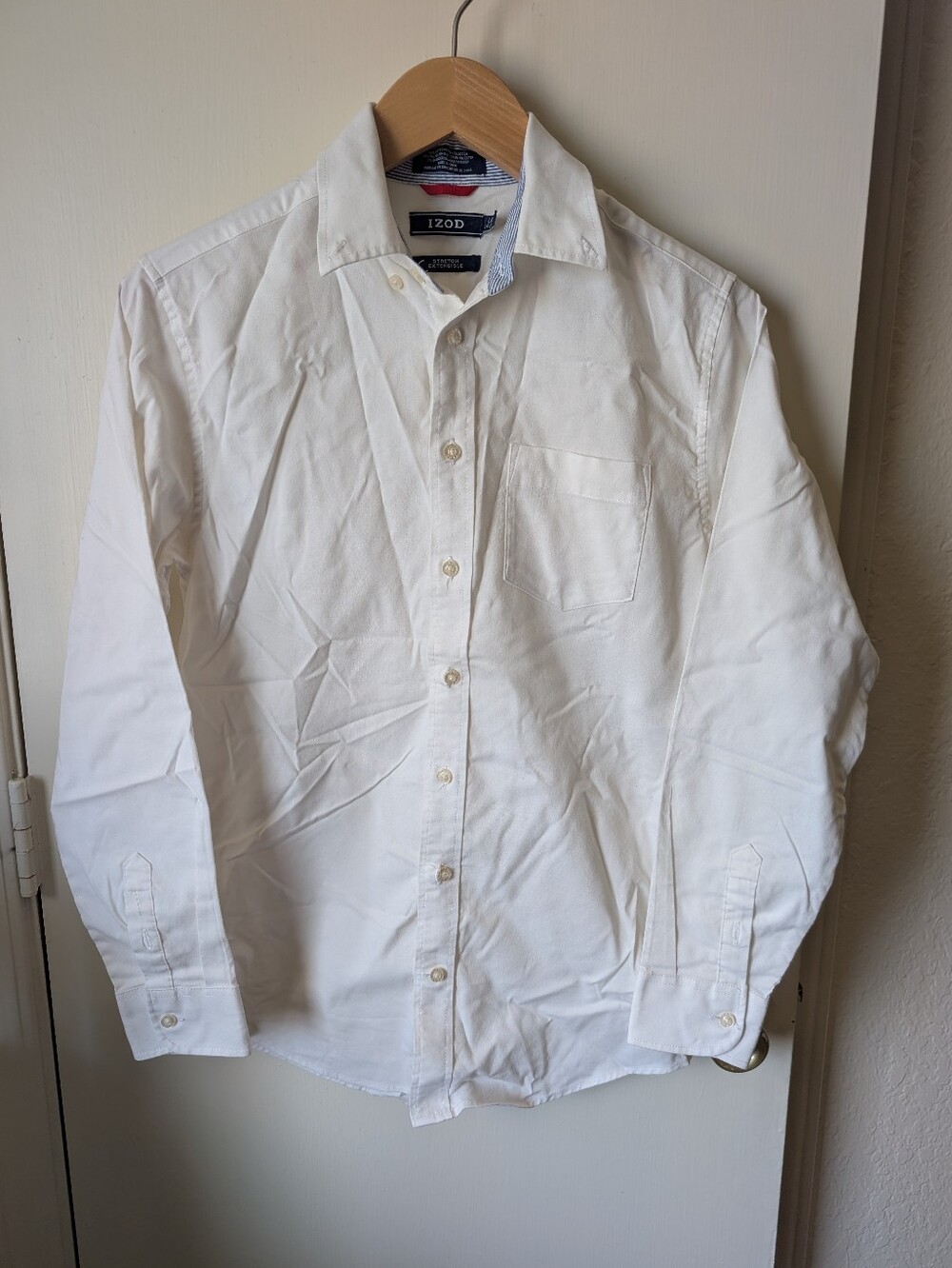 Izod White Large 14/16 Boy's Button-Down Dress Shirt